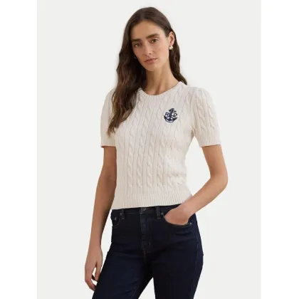 Zdjęcie LAUREN RALPH LAUREN Sweter 200961681002 Biały Slim Fit