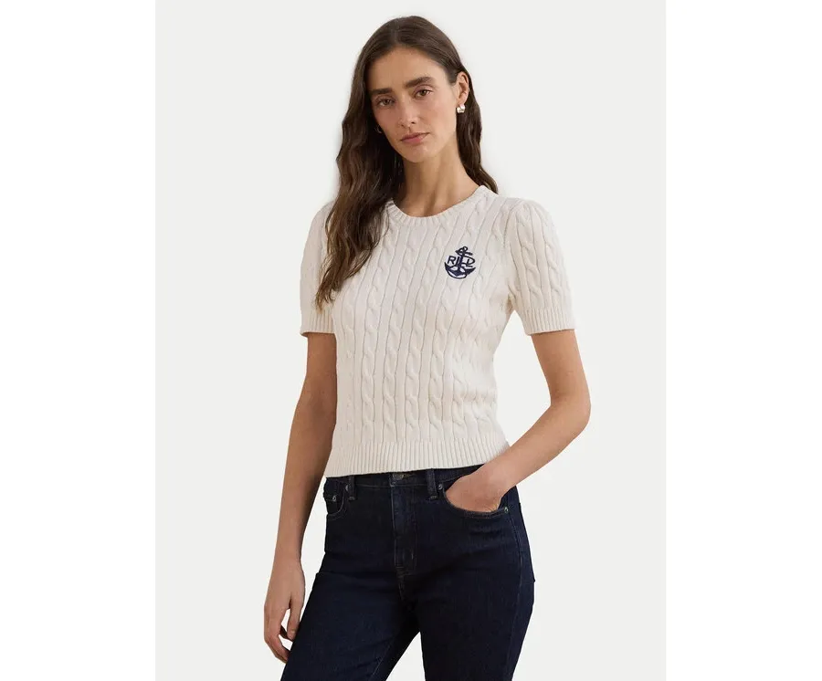 obrazek 1 LAUREN RALPH LAUREN Sweter 200961681002 Biały Slim Fit