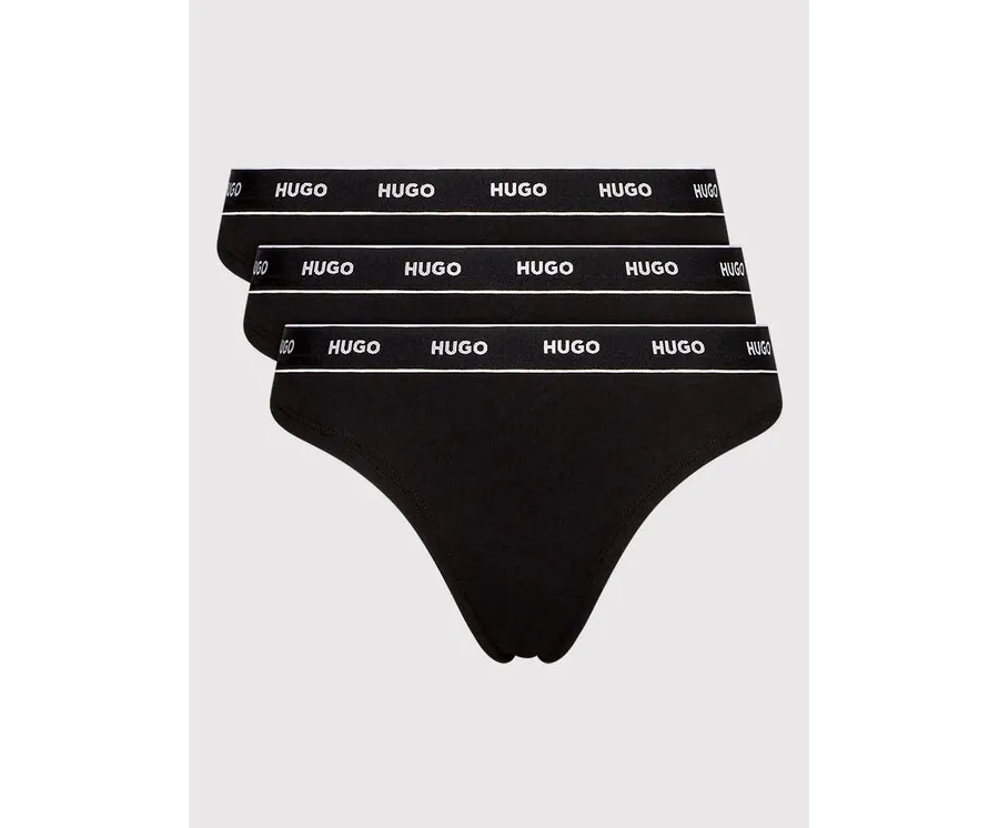 obrazek 1 Hugo Komplet 3 par stringów 50469681 Czarny HUGO