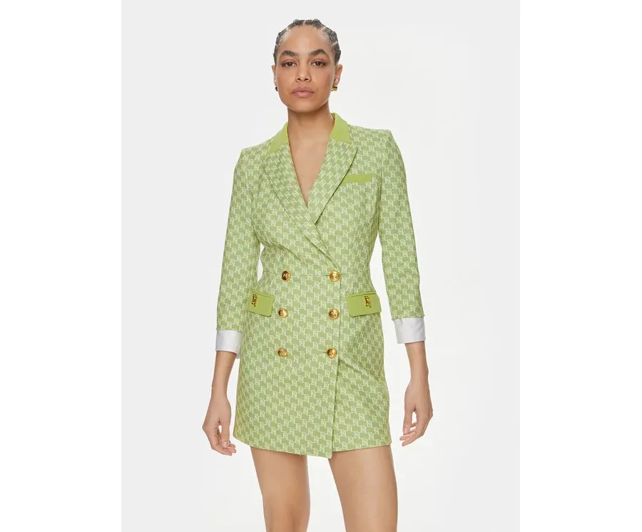obrazek 1 Elisabetta Franchi Sukienka koktajlowa AB-S10-41E2-V780 Zielony Regular Fit