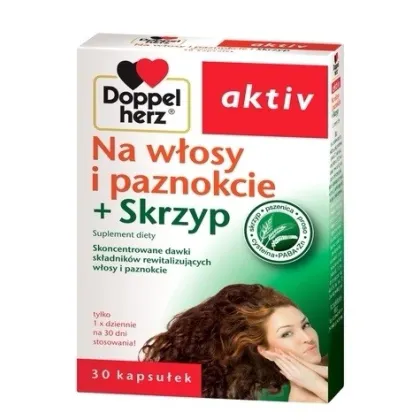 Zdjęcie Doppelherz Aktiv Na Włosy i Paznokcie + Skrzyp, Kapsułki DOPPELHERZ