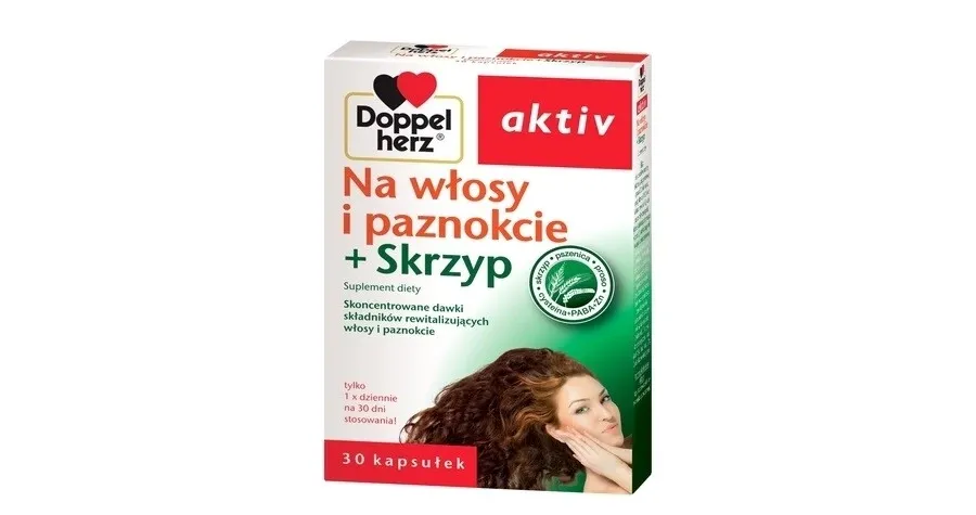 obrazek 1 Doppelherz Aktiv Na Włosy i Paznokcie + Skrzyp, Kapsułki DOPPELHERZ