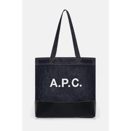 Zdjęcie A.P.C. torebka Tote Axel E W kolor granatowy CODDP.M61917