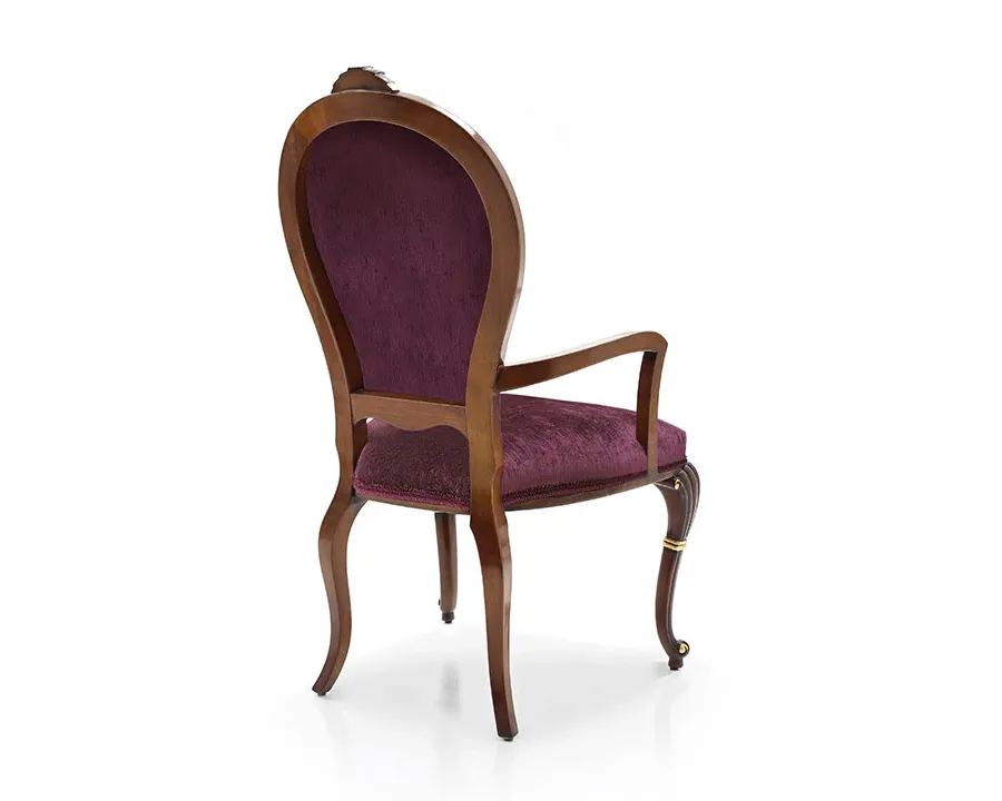 obrazek 2 Purpurowy luksusowy fotel w stylu klasycznym - Sevensedie