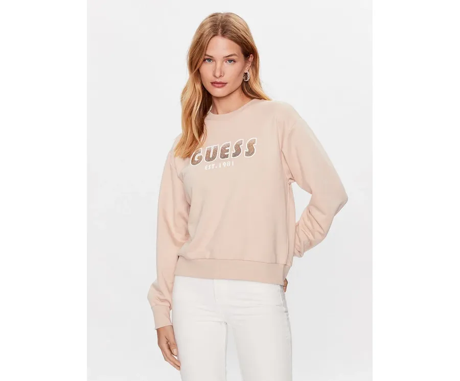 obrazek 1 Guess Bluza W3YQ13 K8802 Beżowy Relaxed Fit