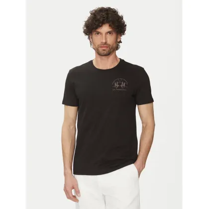 Zdjęcie La Martina T-Shirt Vernie MAR009 JS206 Czarny Regular Fit
