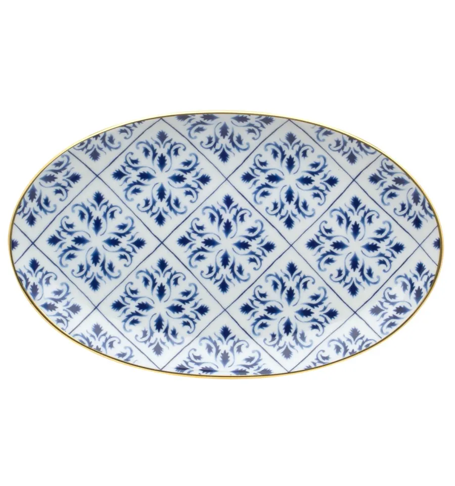 obrazek 9 Duży komplet zastawy obiadowej z porcelany z kolekcji Transatlântica z wyjątkowymi niebieskimi wzorami - Vista Alegre