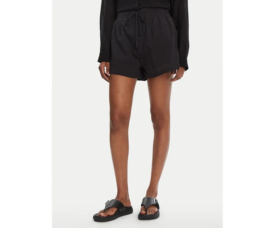 obrazek 1 Seafolly Szorty materiałowe Crinkle 55429-SH Czarny Regular Fit