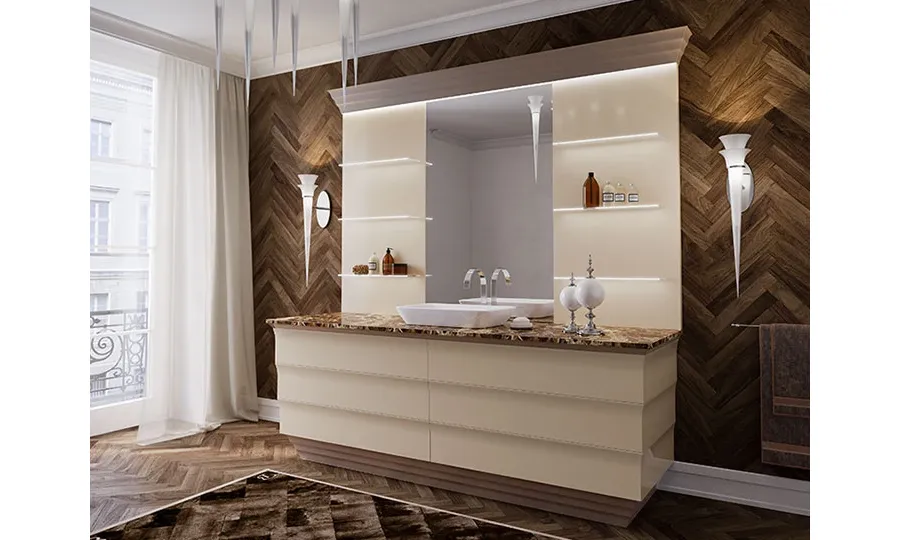 classic set of bathroom furniture