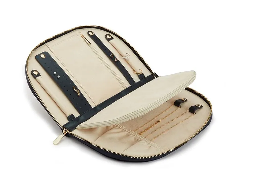 obrazek 6 Stylowe etui podróżne Zoe Forest Green na biżuterię