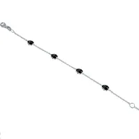 Zdjęcie Włoska dziecięca emaliowana bransoletka biedronki z łańcuszkiem rolo