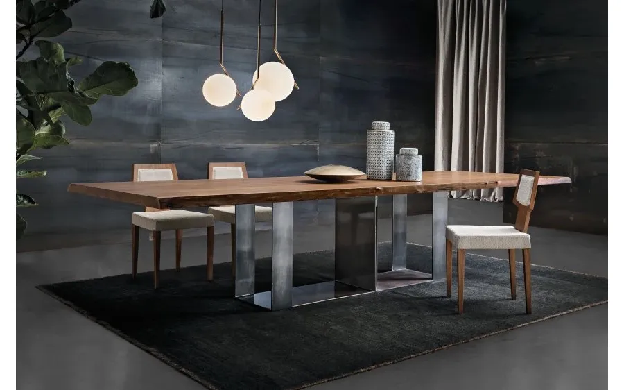 obrazek 1 Designerski, Oryginalny, Dębowy Stół z efektem Kory - Bamax