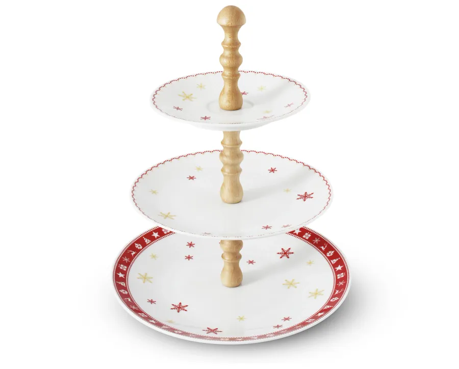 obrazek 1 Wyjątkowa patera na ciasto z porcelany z bożonarodzeniowej kolekcji - Leander