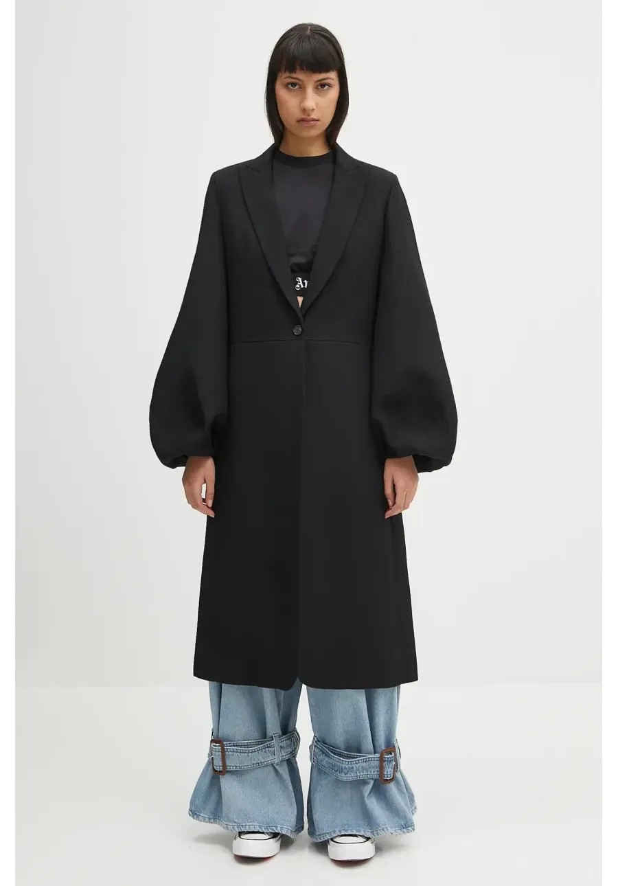 obrazek 1 JW Anderson płaszcz Balloon Sleeve damski kolor czarny przejściowy CO0329.PG1679.999