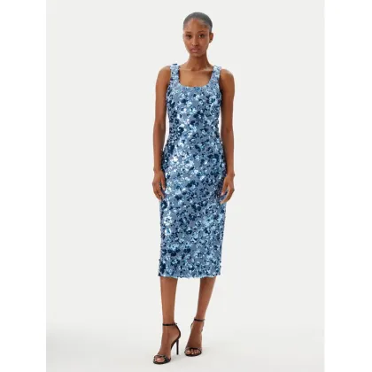 Zdjęcie MICHAEL Michael Kors Sukienka koktajlowa MS5830EHHS Błękitny Slim Fit