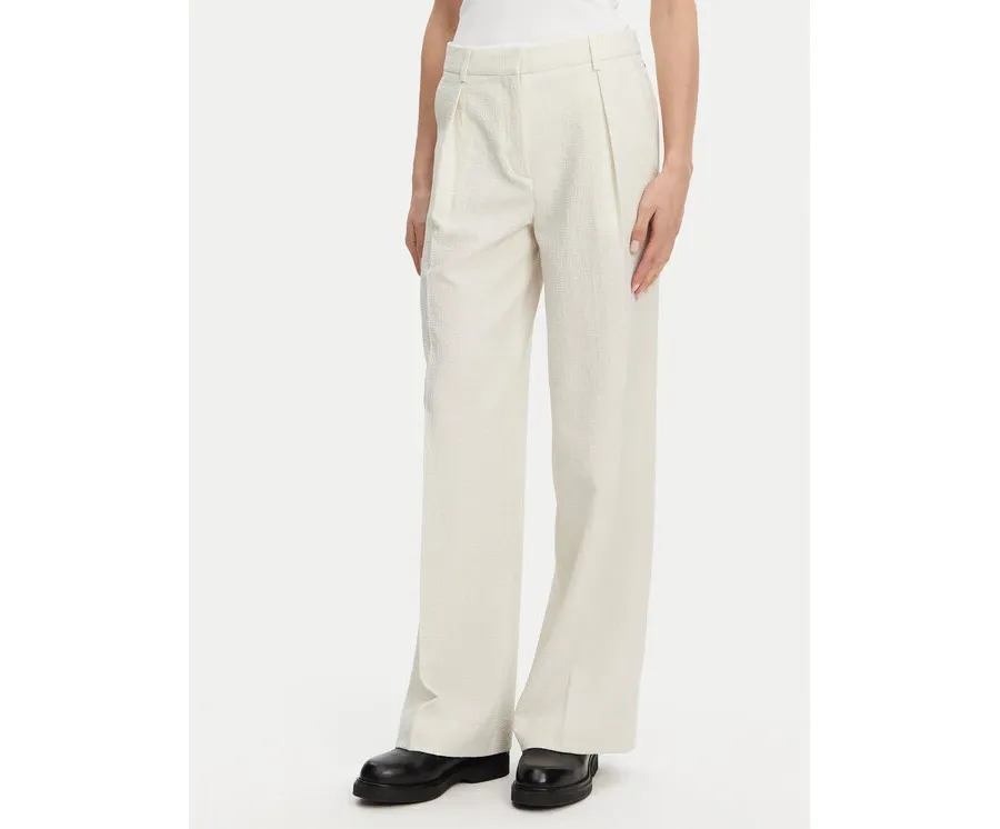 obrazek 1 Calvin Klein Spodnie palazzo K20K208217 Beżowy Wide Leg