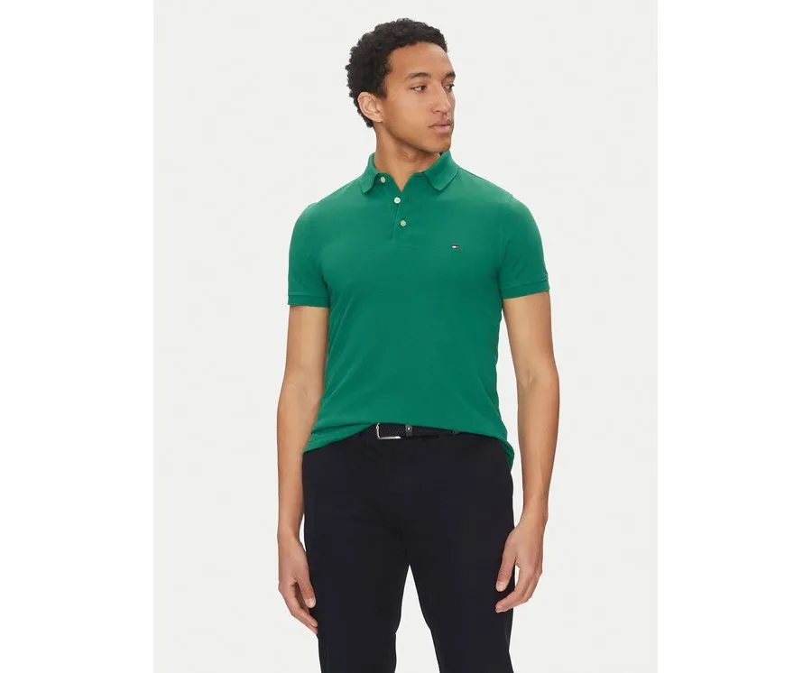 obrazek 1 Tommy Hilfiger Polo 1985 MW0MW17771 Zielony Slim Fit
