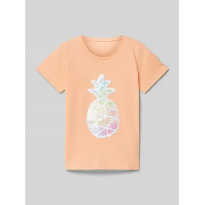 Zdjęcie T-shirt z cekinowym obszyciem