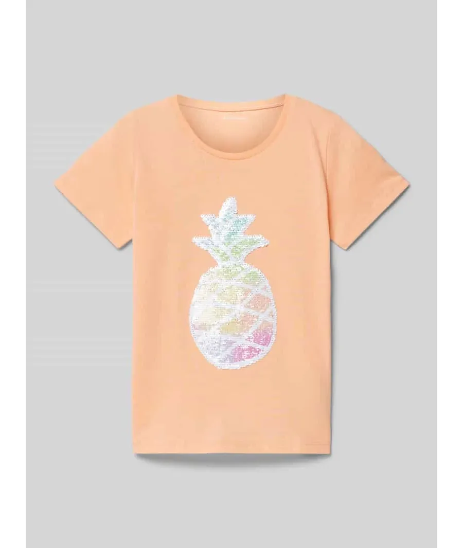 obrazek 1 T-shirt z cekinowym obszyciem