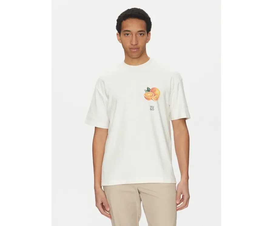 obrazek 1 HUGO T-Shirt Dartiee 50537576 Écru Oversize