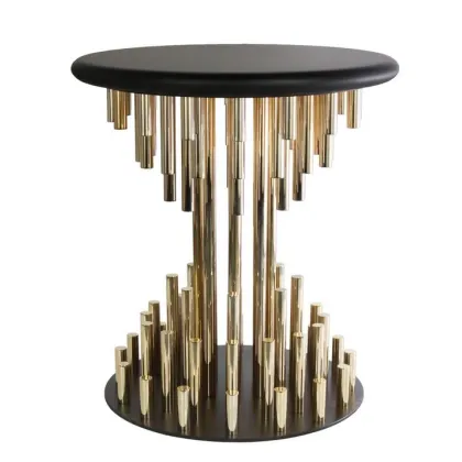 Zdjęcie Oryginalny mosiężny stołek, krzesło Projection