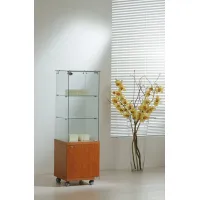 Picture A traditional showcase with a base - a cabinet on wheels