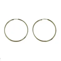 Picture Feminine classic round earrings from Italy, 32 mm
