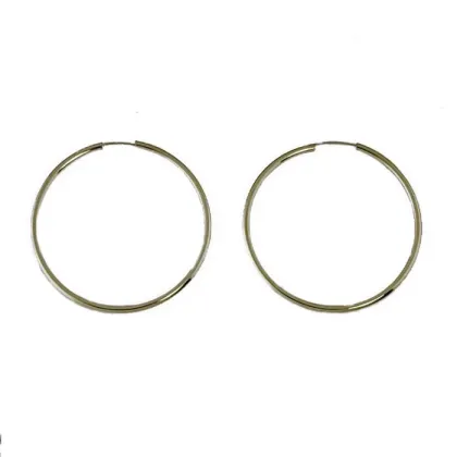 Zdjęcie Kobiece klasyczne okrągłe kolczyki z włoch 32 mm