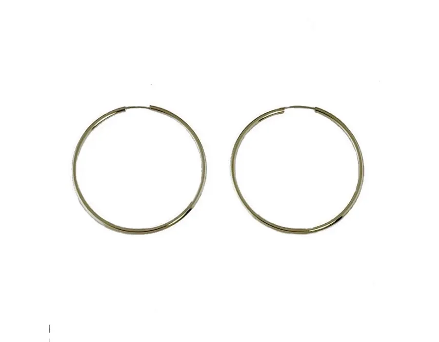 obrazek 1 Kobiece klasyczne okrągłe kolczyki z włoch 32 mm