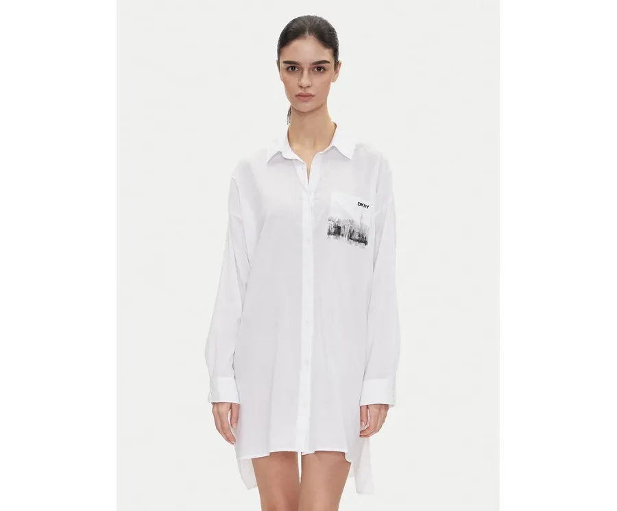 obrazek 1 DKNY Koszula nocna YI30048 Biały Relaxed Fit
