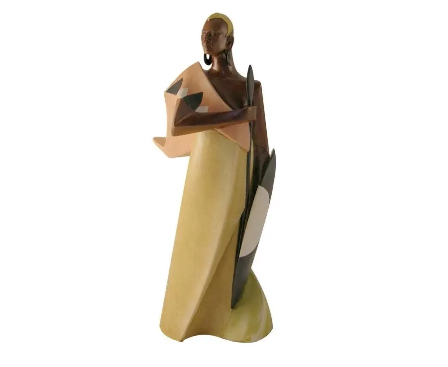 obrazek 1 Figurka wojownika Masajów z porcelany