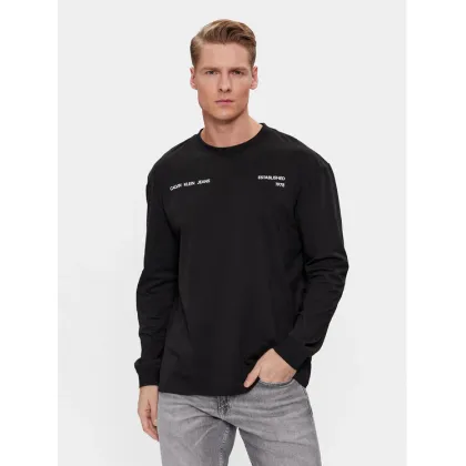 Zdjęcie Calvin Klein Jeans Longsleeve Spray J30J324642 Czarny Relaxed Fit