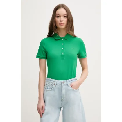 Zdjęcie Lacoste polo damski kolor zielony
