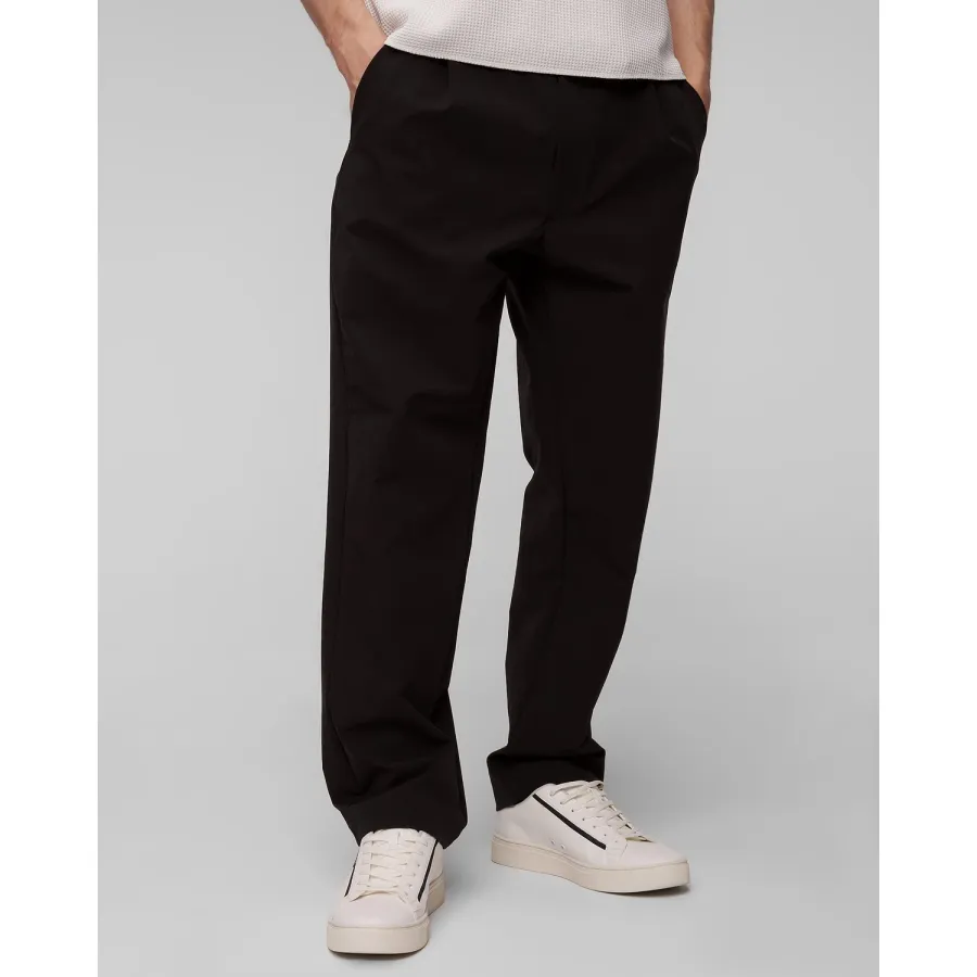obrazek 1 Czarne Spodnie Męskie Goldwin One Tuck Tapered Stretch Pants