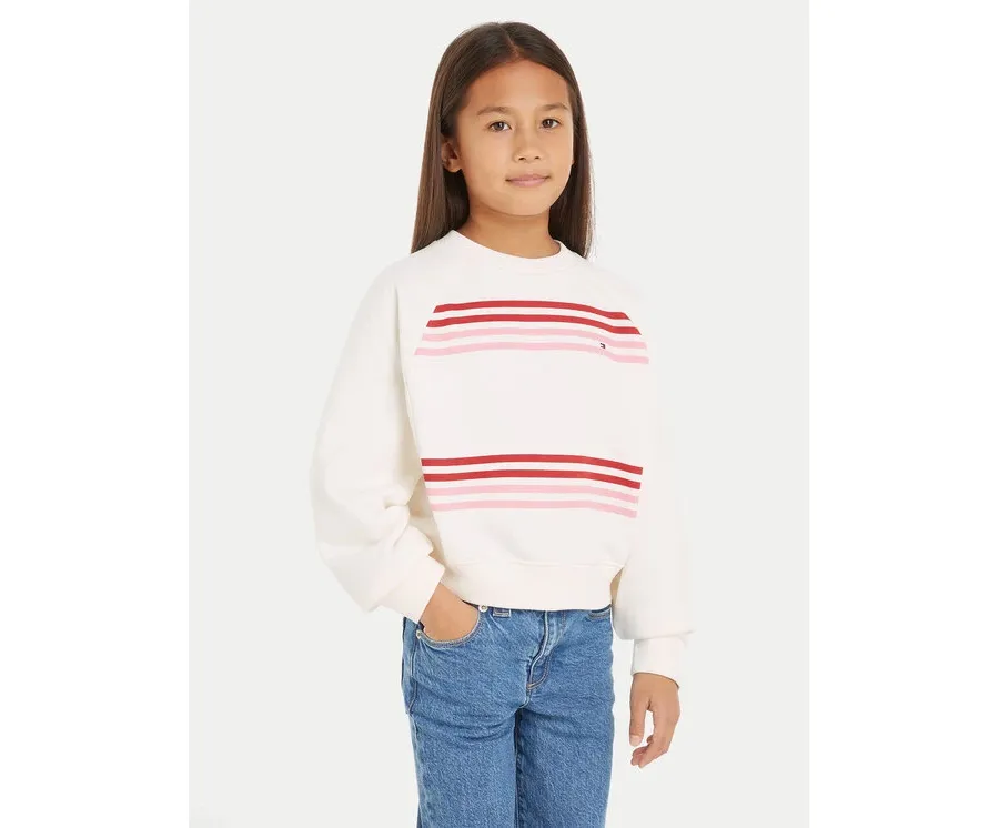 obrazek 1 Tommy Hilfiger Bluza Monotype KG0KG08037 Écru Relaxed Fit