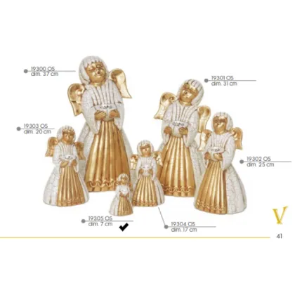 Picture Italian, ceramic, singing angel with crystal 7cm - Valle d'oro Patchi