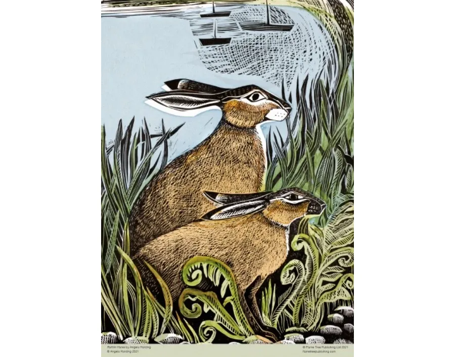 obrazek 3 Puzzle dla dorosłych Angela Harding: Zające Rathlin - Flame Tree Publishing