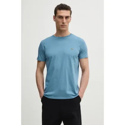Zdjęcie Lacoste t-shirt bawełniany męski kolor niebieski gładki TH6709