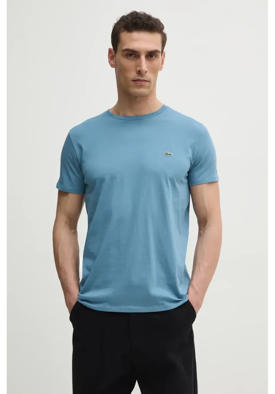 obrazek 1 Lacoste t-shirt bawełniany męski kolor niebieski gładki TH6709