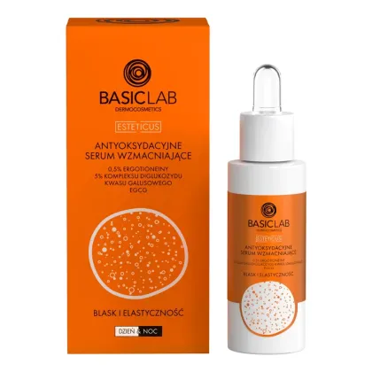Zdjęcie BasicLab Esteticus Antyoksydacyjne serum wzmacniające 0,5% ergotioneiny, 5% kompleksu 30 ml Basiclab Dermocosmetics
