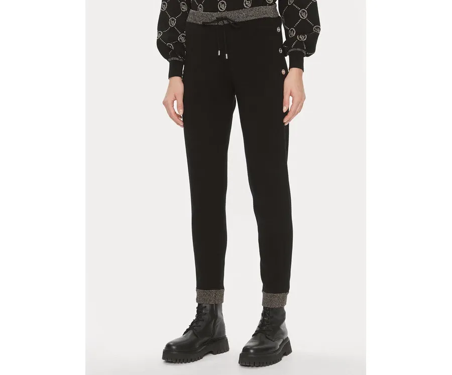 obrazek 1 Liu Jo Sport Spodnie materiałowe TF3207 MA63L Czarny Slim Fit