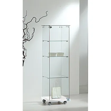 Picture A display cabinet on wheels with a classic form