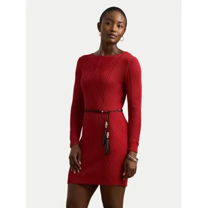 Zdjęcie LAUREN RALPH LAUREN Sukienka dzianinowa 200971346001 Czerwony Slim Fit