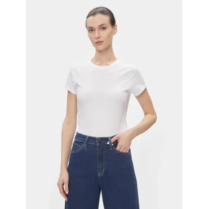 Zdjęcie Calvin Klein T-Shirt Smooth Cotton Baby Tee K20K206794 Biały Slim Fit