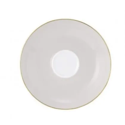 Zdjęcie Luksusowy porcelanowy spodek z szaro złotym wyjątkowym zdobieniem – Tettau