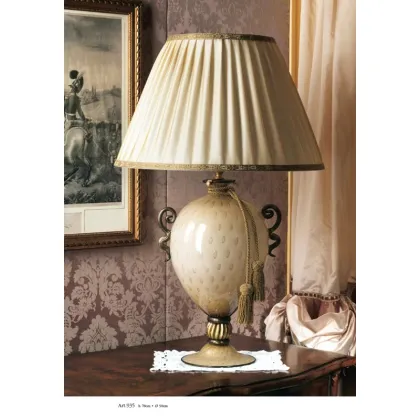 Picture Beautiful, stylish table lamp made of Murano glass complete with a lampshade – Il Paralume Marina