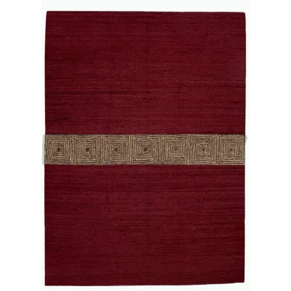 Zdjęcie Wyrafinowany geometryczny bordowy dywan - Sartori Rugs