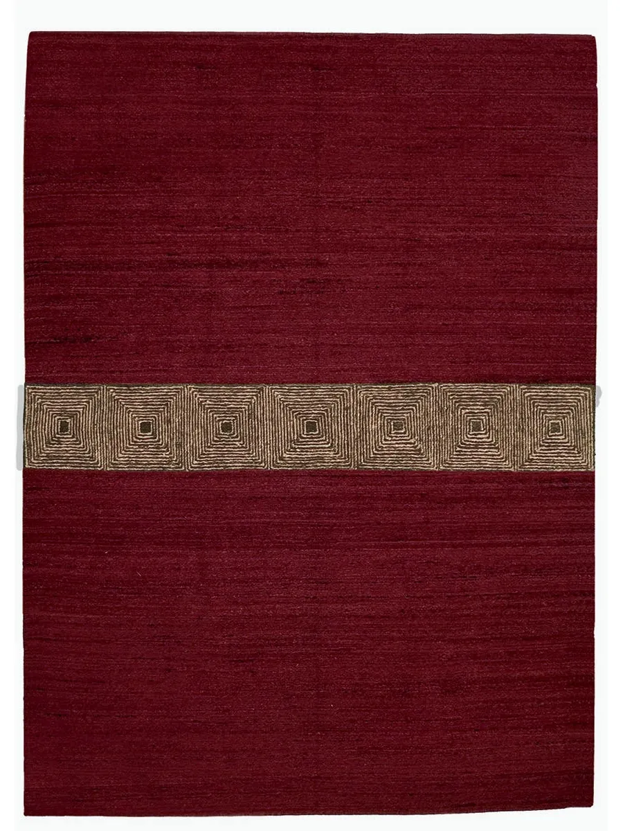 obrazek 1 Wyrafinowany geometryczny bordowy dywan - Sartori Rugs