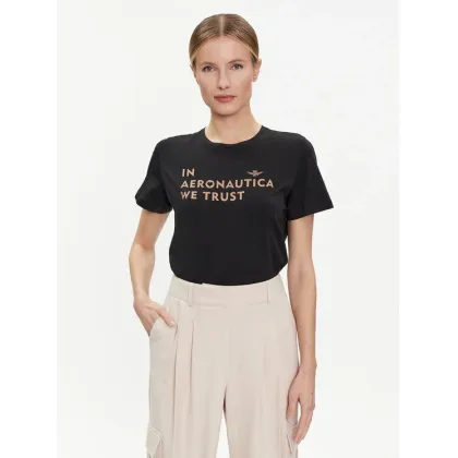 Zdjęcie Aeronautica Militare T-Shirt 241TS2233DJ510 Czarny Regular Fit