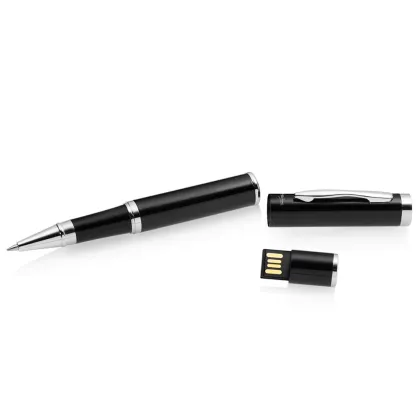 Zdjęcie Stylowy czarny długopis z pamięcią USB 16GB